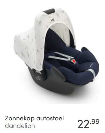 Aanbiedingen Zonnekap autostoel dandelion - Dooky - Geldig van 31/07/2022 tot 06/08/2022 bij Baby & Tiener Megastore
