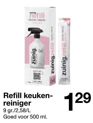 Aanbiedingen Refill keukenreiniger - Huismerk - Zeeman  - Geldig van 30/07/2022 tot 05/08/2022 bij Zeeman
