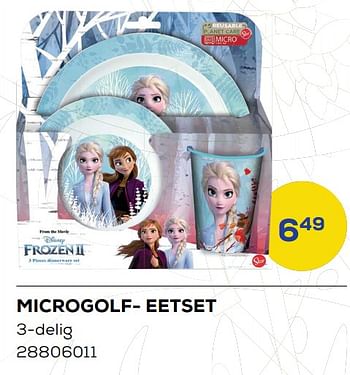 Aanbiedingen Microgolf- eetset 3-delig - Disney  Frozen - Geldig van 01/08/2022 tot 09/09/2022 bij Supra Bazar