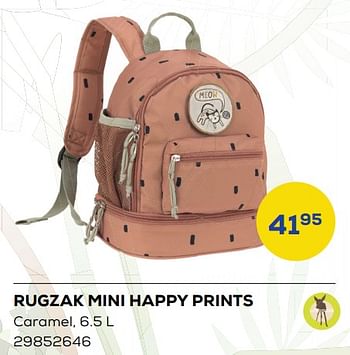 Aanbiedingen Rugzak mini happy prints - Lassig - Geldig van 01/08/2022 tot 09/09/2022 bij Supra Bazar