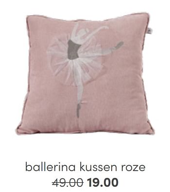 Aanbiedingen Ballerina kussen roze - Huismerk - Baby &amp; Tiener Megastore - Geldig van 31/07/2022 tot 06/08/2022 bij Baby & Tiener Megastore