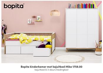 Aanbiedingen Bopita kinderkamer met kajuitbed mika - Bopita - Geldig van 31/07/2022 tot 06/08/2022 bij Baby & Tiener Megastore