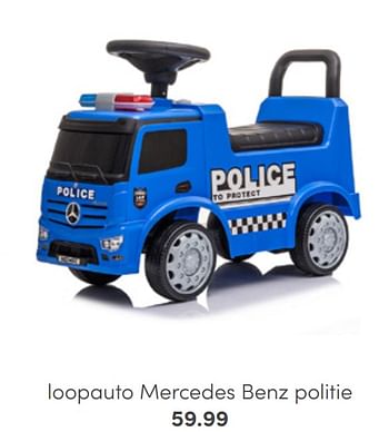 Aanbiedingen Loopauto mercedes benz politie - Huismerk - Baby &amp; Tiener Megastore - Geldig van 31/07/2022 tot 06/08/2022 bij Baby & Tiener Megastore