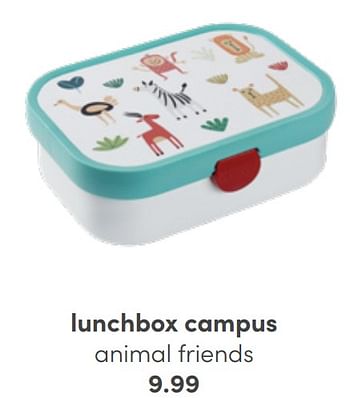 Aanbiedingen Lunchbox campus animal friends - Huismerk - Baby &amp; Tiener Megastore - Geldig van 31/07/2022 tot 06/08/2022 bij Baby & Tiener Megastore