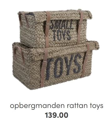 Aanbiedingen Opbergmanden rattan toys - Huismerk - Baby &amp; Tiener Megastore - Geldig van 31/07/2022 tot 06/08/2022 bij Baby & Tiener Megastore