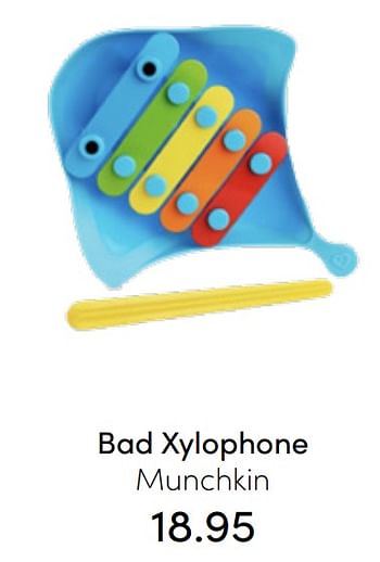 Aanbiedingen Bad xylophone munchkin - Munchkin - Geldig van 31/07/2022 tot 06/08/2022 bij Baby & Tiener Megastore