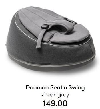 Aanbiedingen Doomoo seat`n swing zitzak grey - Doomoo - Geldig van 31/07/2022 tot 06/08/2022 bij Baby & Tiener Megastore