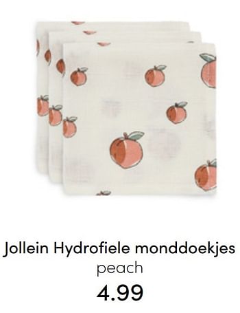 Aanbiedingen Jollein hydrofiele monddoekjes peach - Jollein - Geldig van 31/07/2022 tot 06/08/2022 bij Baby & Tiener Megastore