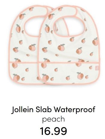 Aanbiedingen Jollein slab waterproof peach - Jollein - Geldig van 31/07/2022 tot 06/08/2022 bij Baby & Tiener Megastore