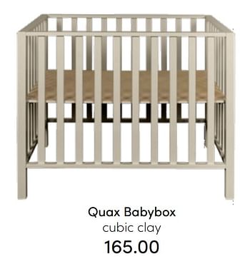 Aanbiedingen Quax babybox cubic clay - Quax - Geldig van 31/07/2022 tot 06/08/2022 bij Baby & Tiener Megastore