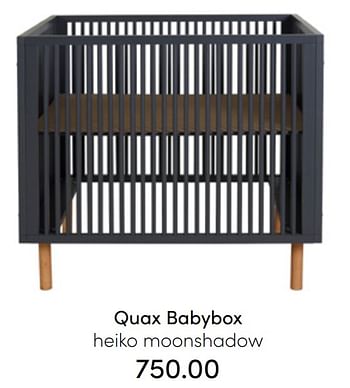 Aanbiedingen Quax babybox heiko moonshadow - Quax - Geldig van 31/07/2022 tot 06/08/2022 bij Baby & Tiener Megastore