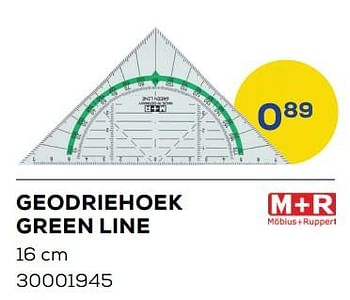 Aanbiedingen Geodriehoek green line - M+R - Geldig van 01/08/2022 tot 09/09/2022 bij Supra Bazar