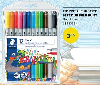 Aanbiedingen Noris kleurstift met dubbele punt - Staedtler - Geldig van 01/08/2022 tot 09/09/2022 bij Supra Bazar