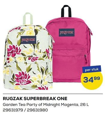 Aanbiedingen Rugzak superbreak one - Jansport - Geldig van 01/08/2022 tot 09/09/2022 bij Supra Bazar
