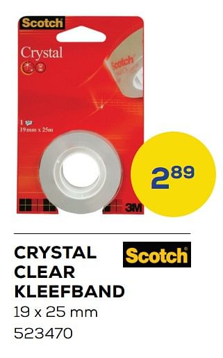 Aanbiedingen Crystal clear kleefband - Scotch - Geldig van 01/08/2022 tot 09/09/2022 bij Supra Bazar