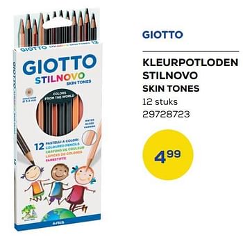 Aanbiedingen Kleurpotloden stilnovo skin tones - Giotto - Geldig van 01/08/2022 tot 09/09/2022 bij Supra Bazar