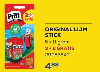 Aanbiedingen Original lijm stick - Pritt - Geldig van 01/08/2022 tot 09/09/2022 bij Supra Bazar