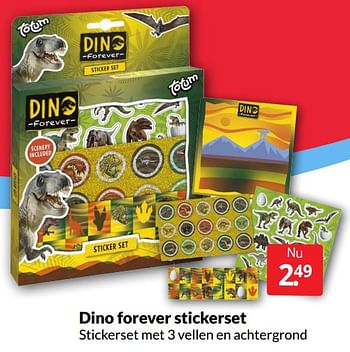 Aanbiedingen Dino forever stickerset - Totum - Geldig van 30/07/2022 tot 07/08/2022 bij Boekenvoordeel