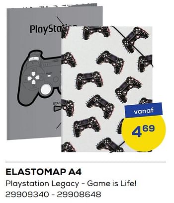Aanbiedingen Elastomap a4 playstation legacy - game is life! - Huismerk - Supra Bazar - Geldig van 01/08/2022 tot 09/09/2022 bij Supra Bazar