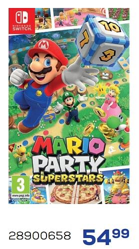 Aanbiedingen Mario party superstars - Nintendo - Geldig van 01/08/2022 tot 09/09/2022 bij Supra Bazar