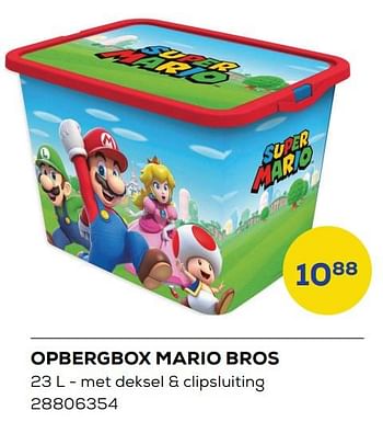 Aanbiedingen Opbergbox mario bros - Super Mario - Geldig van 01/08/2022 tot 09/09/2022 bij Supra Bazar