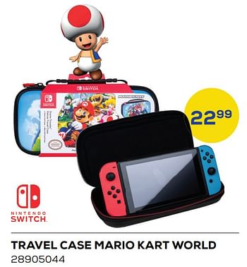 Aanbiedingen Travel case mario kart world - Nintendo - Geldig van 01/08/2022 tot 09/09/2022 bij Supra Bazar