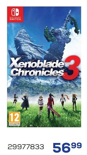 Aanbiedingen Xenoblade chronicles 3 - Nintendo - Geldig van 01/08/2022 tot 09/09/2022 bij Supra Bazar