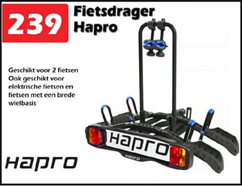 Aanbiedingen Fietsdrager hapro - Hapro - Geldig van 20/07/2022 tot 14/08/2022 bij Itek