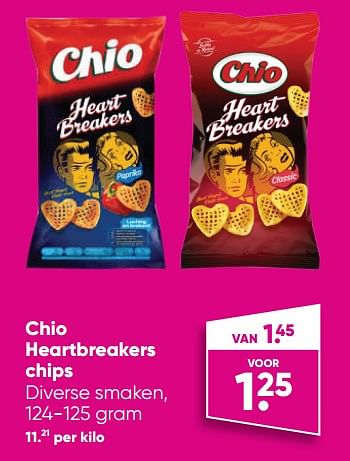 Aanbiedingen Chio heartbreakers chips - Chio - Geldig van 01/08/2022 tot 28/08/2022 bij Big Bazar