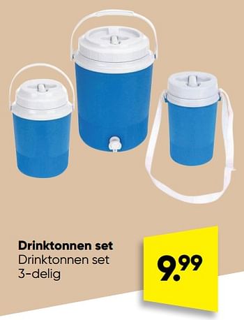 Aanbiedingen Drinktonnen set - Huismerk - Big Bazar - Geldig van 01/08/2022 tot 28/08/2022 bij Big Bazar