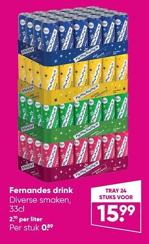 Aanbiedingen Fernandes drink - Fernandes - Geldig van 01/08/2022 tot 28/08/2022 bij Big Bazar