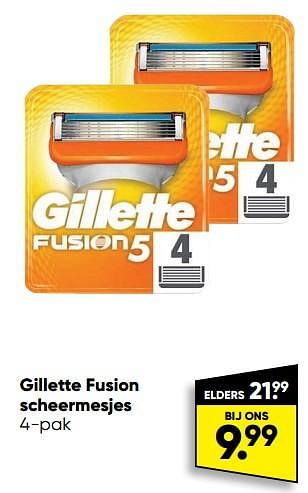 Aanbiedingen Gillette fusion scheermesjes - Gillette - Geldig van 01/08/2022 tot 28/08/2022 bij Big Bazar
