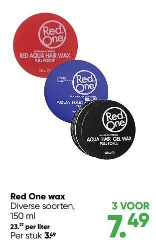 Aanbiedingen Red one wax - Red One - Geldig van 01/08/2022 tot 28/08/2022 bij Big Bazar