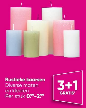 Aanbiedingen Rustieke kaarsen - Huismerk - Big Bazar - Geldig van 01/08/2022 tot 28/08/2022 bij Big Bazar