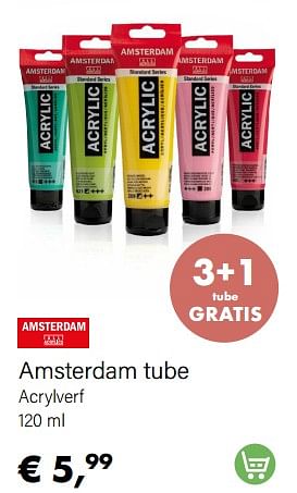 Aanbiedingen Amsterdam tube acrylverf - Amsterdam - Geldig van 01/08/2022 tot 31/08/2022 bij Multi Bazar