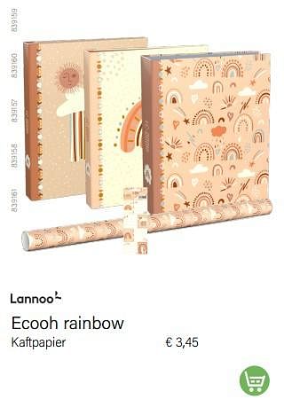 Aanbiedingen Ecooh rainbow kaftpapier - Lannoo - Geldig van 01/08/2022 tot 31/08/2022 bij Multi Bazar
