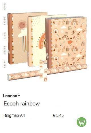 Aanbiedingen Ecooh rainbow ringmap a4 - Lannoo - Geldig van 01/08/2022 tot 31/08/2022 bij Multi Bazar