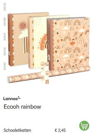 Aanbiedingen Ecooh rainbow schooletiketten - Lannoo - Geldig van 01/08/2022 tot 31/08/2022 bij Multi Bazar