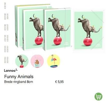 Aanbiedingen Funny animals brede ringband - Lannoo - Geldig van 01/08/2022 tot 31/08/2022 bij Multi Bazar