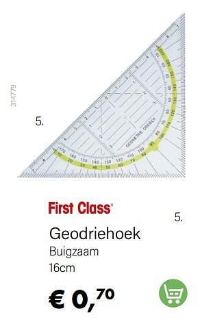 Aanbiedingen Geodriehoek - First Class - Geldig van 01/08/2022 tot 31/08/2022 bij Multi Bazar