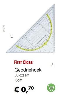 Aanbiedingen Geodriehoek - First Class - Geldig van 01/08/2022 tot 31/08/2022 bij Multi Bazar
