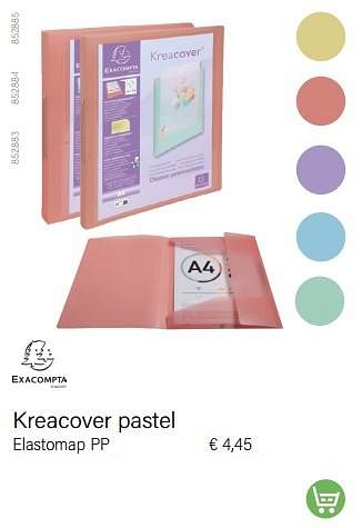 Aanbiedingen Kreacover pastel elastomap pp - Exacompta - Geldig van 01/08/2022 tot 31/08/2022 bij Multi Bazar