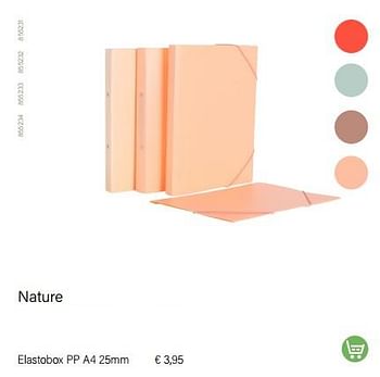Aanbiedingen Nature elastobox pp a4 - Nature - Geldig van 01/08/2022 tot 31/08/2022 bij Multi Bazar