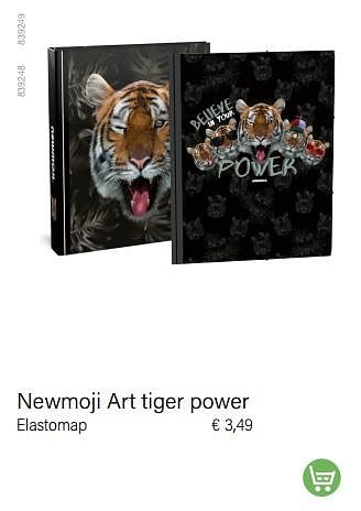 Aanbiedingen Newmoji art tiger power elastomap - Newmoji - Geldig van 01/08/2022 tot 31/08/2022 bij Multi Bazar