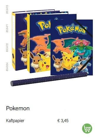 Aanbiedingen Pokemon kaftpapier - Pokemon - Geldig van 01/08/2022 tot 31/08/2022 bij Multi Bazar