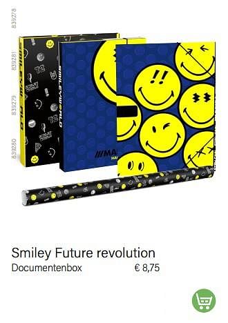 Aanbiedingen Smiley future revolution documentenbox - Smiley World - Geldig van 01/08/2022 tot 31/08/2022 bij Multi Bazar