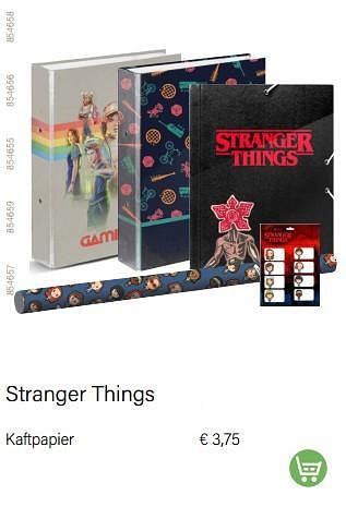 Aanbiedingen Stranger things kaftpapier - Stranger Things - Geldig van 01/08/2022 tot 31/08/2022 bij Multi Bazar