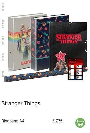 Aanbiedingen Stranger things ringband a4 - Stranger Things - Geldig van 01/08/2022 tot 31/08/2022 bij Multi Bazar
