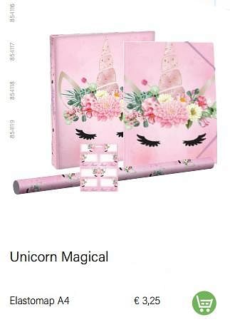 Aanbiedingen Unicorn magical elastomap a4 - Unicorn Magical  - Geldig van 01/08/2022 tot 31/08/2022 bij Multi Bazar