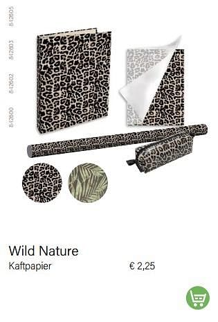 Aanbiedingen Wild nature kaftpapier - Wild Nature  - Geldig van 01/08/2022 tot 31/08/2022 bij Multi Bazar